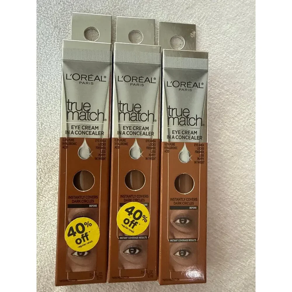 3- L'Oréal Paris True Match Eye Cream NEW Concealer dark shade N 7-8 dark fonce